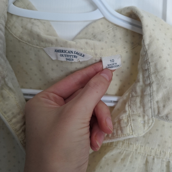 Pale Yellow American Eagle Tank - Picture 3 of 4